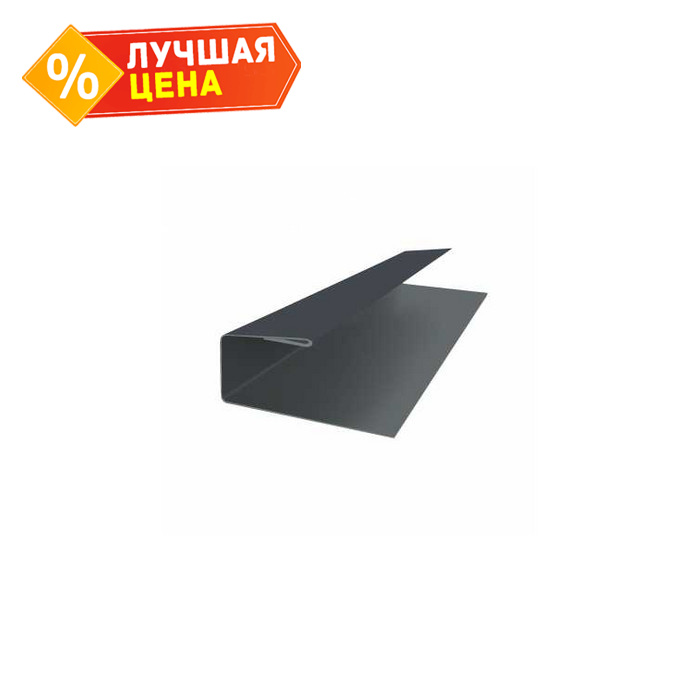 J-Профиль 18мм 0,45 Drap RAL 7024 мокрый асфальт