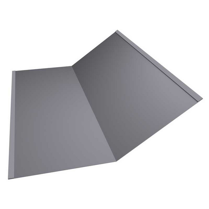 Планка ендовы нижней Grand Line 300х300 0,5 Satin RAL 7004 сигнальный серый - фото №1