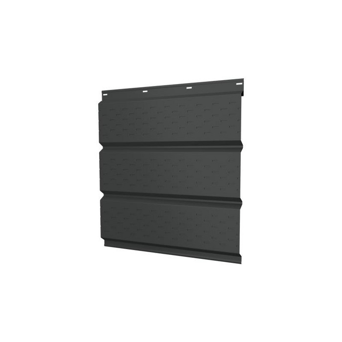 Софит металлический полная перфорация 0,5 Satin с пленкой RAL7016 антрацитово-серый