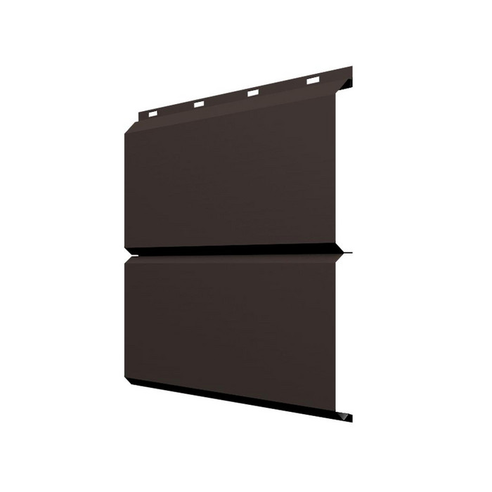 Софит ЭкоБрус без перфорации 0,345 Grand Line 0,5 Velur с пленкой RR 32 темно-коричневый