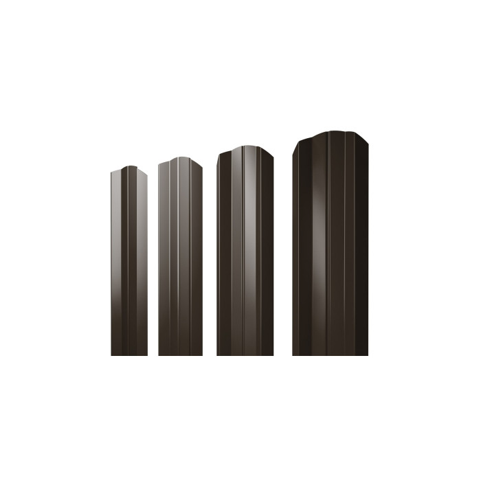 Штакетник М-образный А Grand Line 0,45 Drap RR 32 Темно-Коричневый